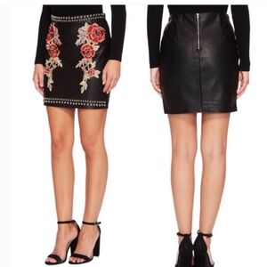 New with Tag Romeo + Juliet couture black faux leather mini skirt